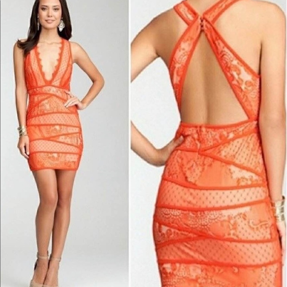 Sexy Orange Bebe dress!